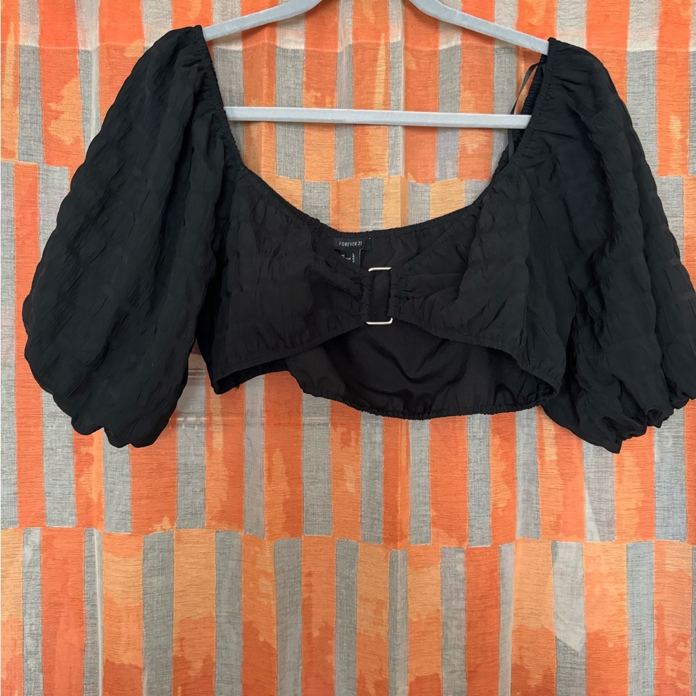 Forever 21 Puff Sleeve Bra Top